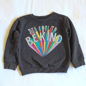 next uk kind rainbow graphic gray crew neck sweatshirt size 5 girls